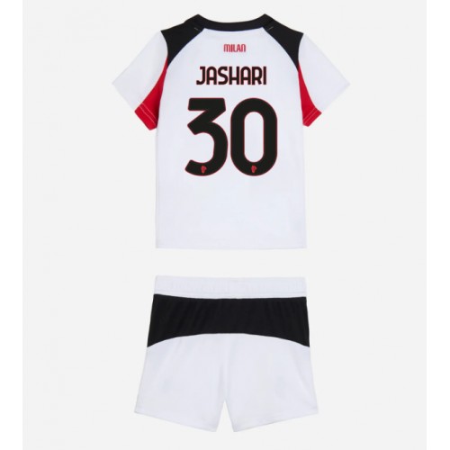 AC Milan Ardon Jashari #30 Replika Bortatröja Barn 2025-26 Kortärmad (+ Korta byxor)